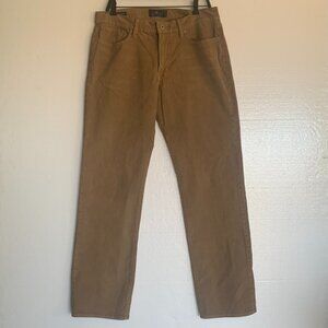 Lucky Brand Mid Rise Pants Mens SZ W33/L32 Brown 363 VTG Straight Leg Corduroy